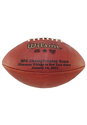 1/14/2001 New York Giants vs. Minnesota Vikings NFC Championship Game-Used Football