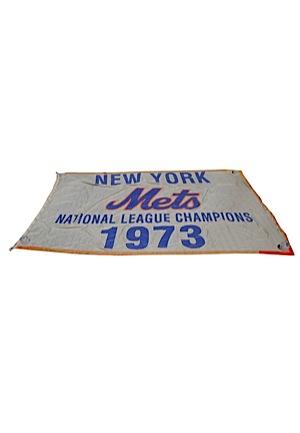 1973 New York Mets National League Champions Banner That Flew Over Shea Stadium (MeiGray LOA)