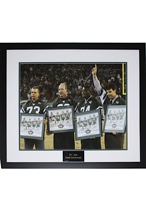 Framed New York Jets "Sack Exchange" Multi-Signed Photo (JSA)
