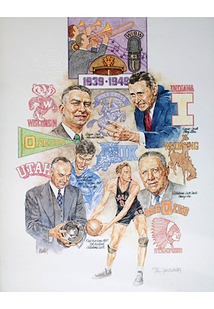 "50 Years of the NCAA Final Four" Limited Edition Lithograph Set by John Boyd Martin (5)(JSA)