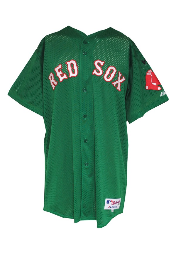 red sox green jersey