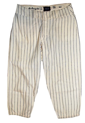 1960 Gil McDougald New York Yankees Game-Used & Autographed Home Pinstripe Flannel Pants (JSA)