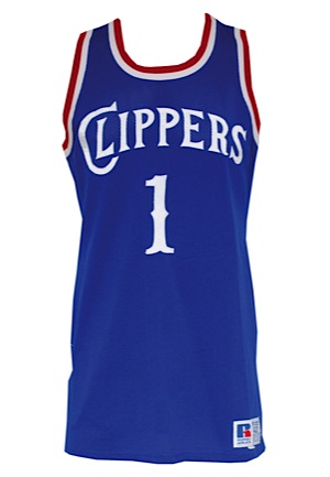 1985-86 Darnell Valentine LA Clippers Game-Used Home & Road Jerseys (2)(Equipment Manager LOA)