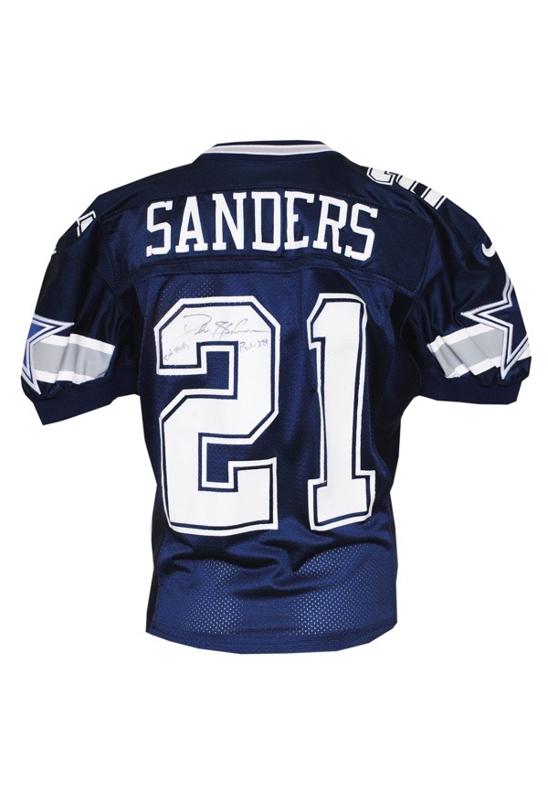 VTG Deion Sanders #21 Dallas Cowboys Blue Logo Athletic Jersey Men's  XXL