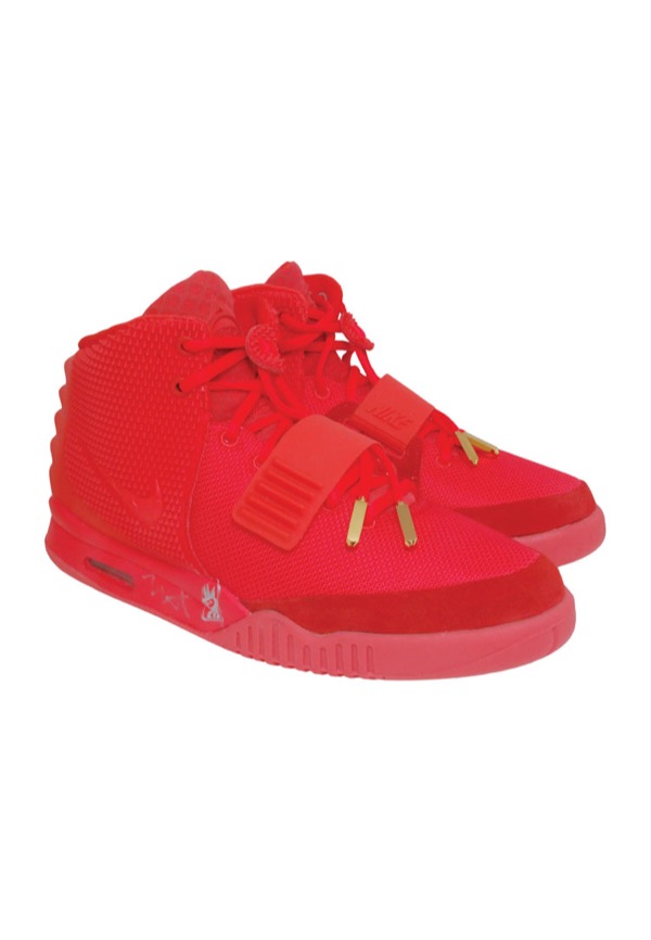 Nike Air Yeezy 2 'Red October' Dual Signed by Kanye West