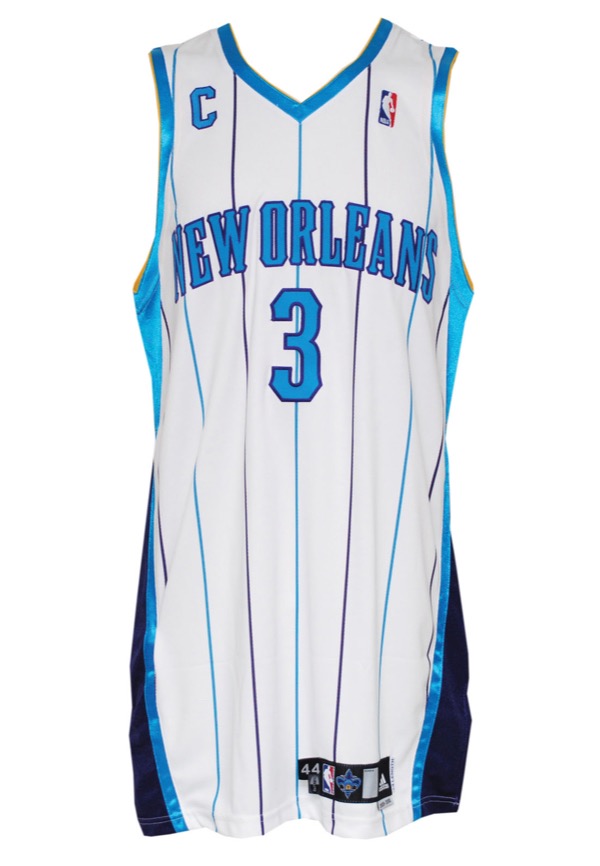 Lot Detail - 2010-11 Chris Paul New Orleans Hornets Game-Used & Autographed  Alternate Jersey (JSA • Captain's C)