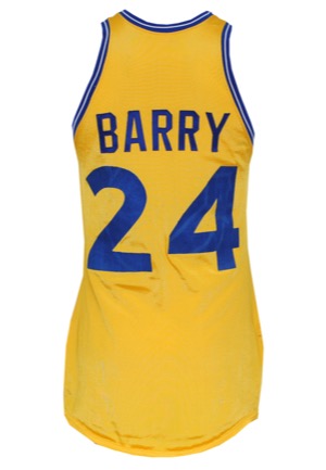 1972-73 Rick Barry Golden State Warriors Game-Used Home Durene Jersey