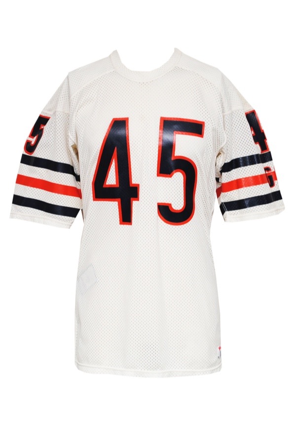 Lot Detail - Mid 1980s Gary Fencik Chicago Bears Game-Used Road Jersey  (Repairs)