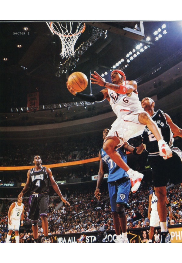 2002 Allen Iverson Philadelphia 76ers Sixers Majestic NBA All Star