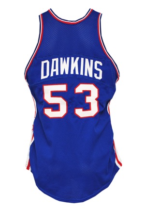 1975-76 Darryl Dawkins Rookie Philadelphia 76ers Game-Used Road Jersey (Rare)