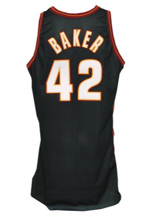 1997-98 Vin Baker Seattle SuperSonics Game-Used Road Jersey