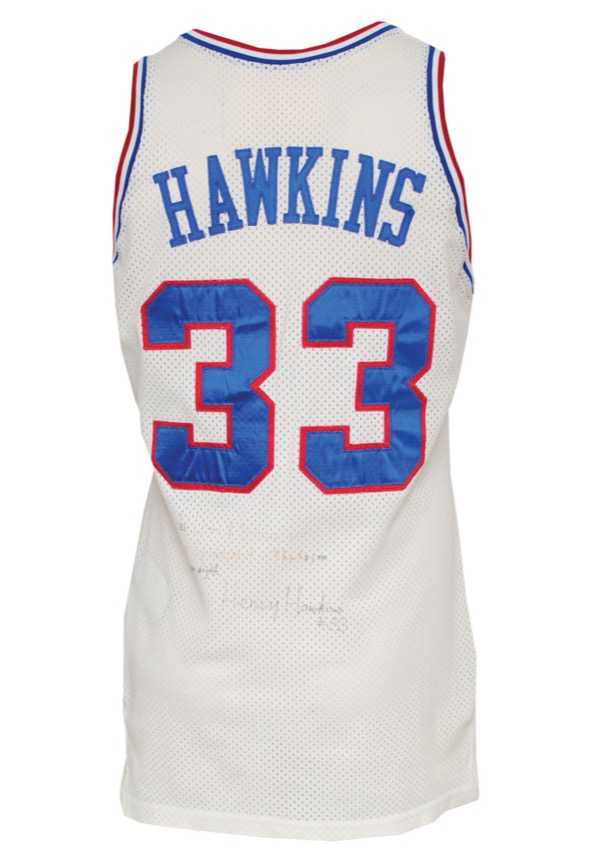 Lot Detail - 1988-89 Hersey Hawkins Rookie Philadelphia 76ers Game-Used &  Autographed Home Jersey (JSA)