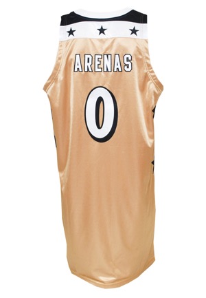 2008-09 Gilbert Arenas Washington Wizards Game-Used Gold Alternate Jersey