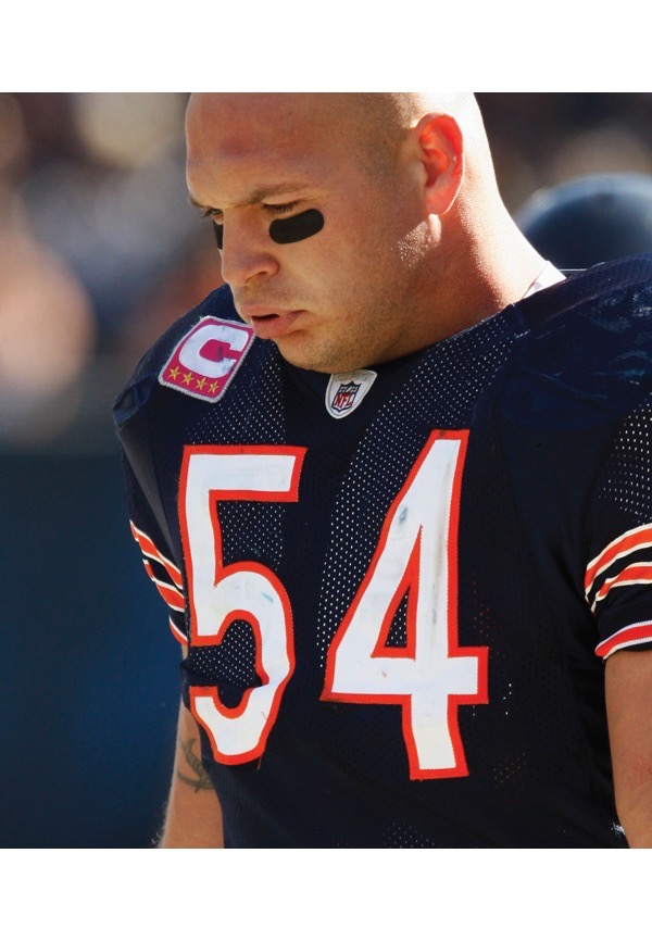 Lot Detail - 10/17/2010 Brian Urlacher Chicago Bears Game-Used & Autographed  Home Jersey (JSA • Unwashed • BCA Month • Photomatch)