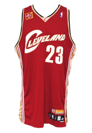 10/16/2007 LeBron James Cleveland Cavaliers Preseason Game-Used Road Jersey (China Games Patch)