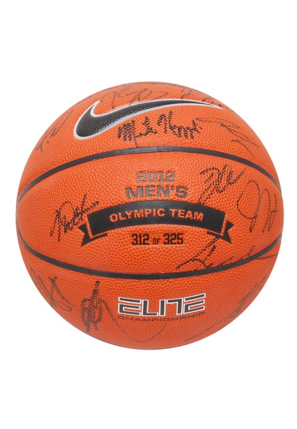 Lot Detail 12 Usa Basketball Men S Olympic Team Signed Limited Edition Basketball Jsa Gold Medal Team Usa Basketball Loa