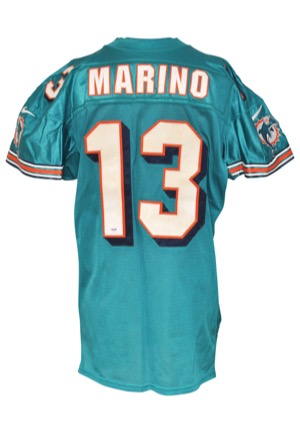 1999 Dan Marino Miami Dolphins Game-Used & Autographed Home Jersey (JSA • PSA/DNA)