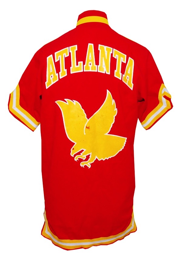 Atlanta Hawks #44 Game Used Black Warm Up Jacket 50 930