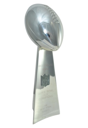 Super Bowl XLII Vince Lombardi Players Trophy of New York Giants Plaxico Burress (MINT)