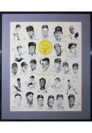Framed Sports Legends Multi-Signed "Cincinnati Classic" Limited Edition Poster with Ali, DiMaggio & Mantle (JSA • 27 Sigs & 24 HoFers) 