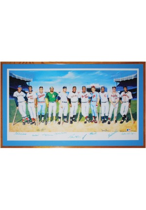 Framed "500 Home Run Club" Multi-Signed Limited Edition Print (JSA • 11 HoFers) 