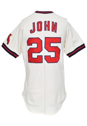 Circa 1983 Tommy John California Angels Game-Used & Autographed Home Jersey (JSA)