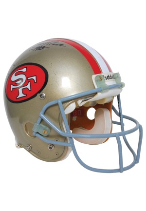 1993 Jerry Rice San Francisco 49ers Game-Used & Autographed Helmet (JSA • Rice LOA • AP NFL Offensive Player of the Year)