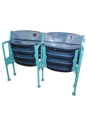Chicago Cubs Double Stadium Seats from Wrigley Field Signed by Sammy Sosa (JSA)