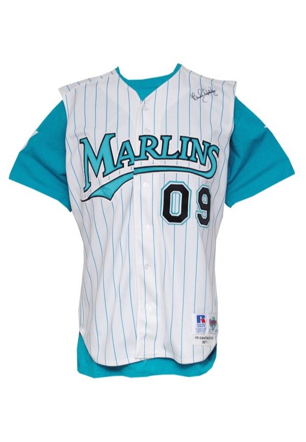 1994-02 Florida Marlins #40 Game Used Blue Jersey BP ST 511