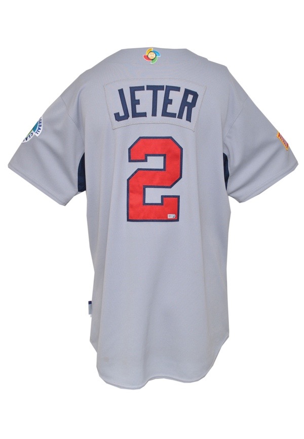 Lot Detail - 3/8/2009 Derek Jeter Team USA World Baseball Classic Game-Used  Road Jersey (MLB Hologram • Photomatch)