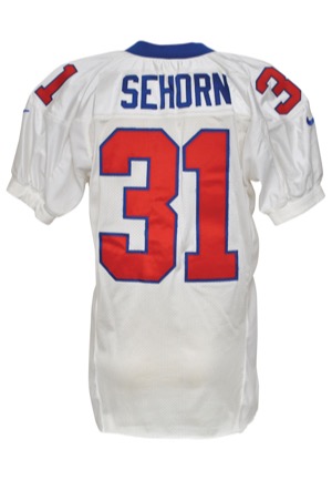 2000 Jason Sehorn New York Giants Game-Used Road Jersey (Repair)