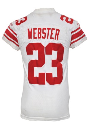 10/2/2011 Corey Webster New York Giants Game-Used Road Jersey (Championship Season)