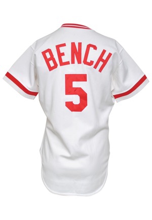 1984 Johnny Bench Cincinnati Reds Team-Issued Home Jersey