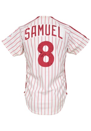 1985 Juan Samuel Philadelphia Phillies Game-Used Home Jersey