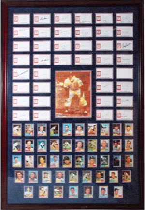 Museum-Quality Framed 1961 Roger Maris Complete Home Run Record-Breaking Season Collection of Opposing Pitcher Autographed Cuts & Baseball Cards (JSA • Sourced From Maris Golf Tourney)