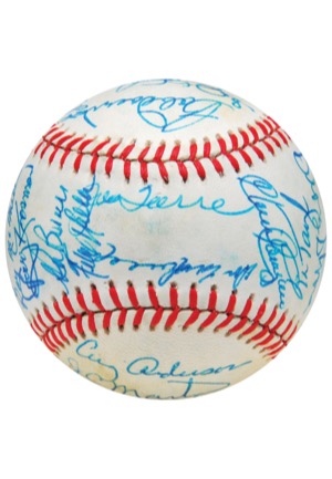 New York Mets Old Timers Multi-Signed Baseball (JSA)