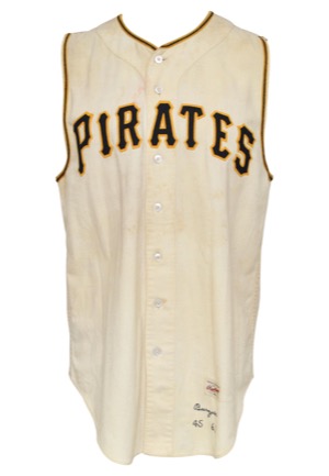 1961 Smoky Burgess Pittsburgh Pirates Game-Used Home Flannel Vest