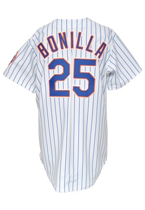 1995 Bobby Bonilla New York Mets Game-Used & Autographed Home Jersey (JSA)