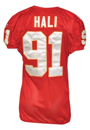 2009 Tamba Hali Kansas City Chiefs Game-Used Home Jersey (NFL PSA/DNA)