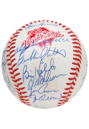 1988 Los Angeles Dodgers Team-Signed World Series Baseballs (3)(JSA • Hershiser LOA • Championship Season)