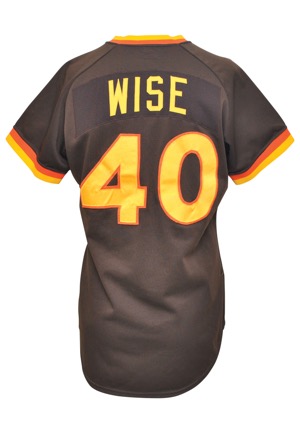 1982 Rick Wise San Diego Padres Game-Used Road Jersey