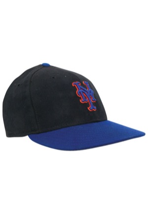 Circa 1999-00 New York Mets Game-Used Road Cap Attributed to Rickey Henderson