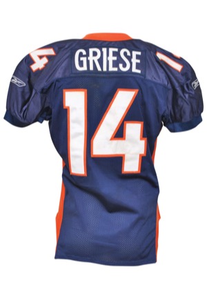 2001 Brian Griese Denver Broncos Game-Used Home Jersey (Unwashed)