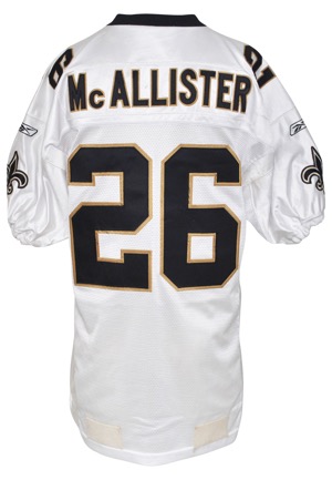 2002 Deuce McAllister New Orleans Saints Game-Used Road Jersey