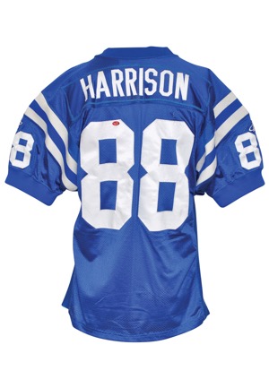 1998 Marvin Harrison Indianapolis Colts Game-Used Home Jersey