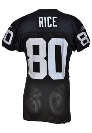 2002 Jerry Rice Oakland Raiders Game-Used Home Jersey (Repair)