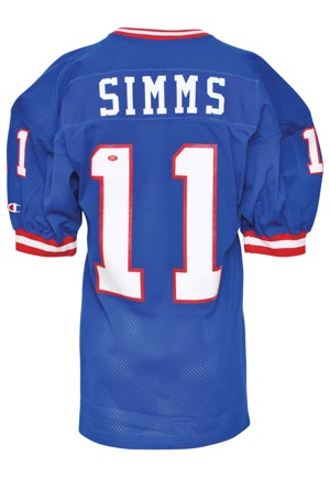Mid-1980s Phil Simms New York Giants Game-Used Home Jersey (Graded A8.5)