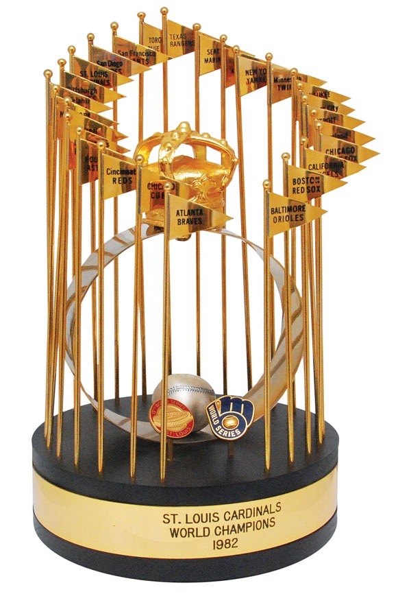 St. Louis Cardinals 1982 World Series Champions Sublimated Display Case  with Series Listing Image