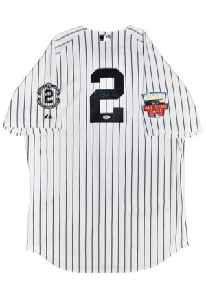 2014 Derek Jeter New York Yankees Autographed Home Pinstripe Jersey (JSA • PSA/DNA • Final Season)