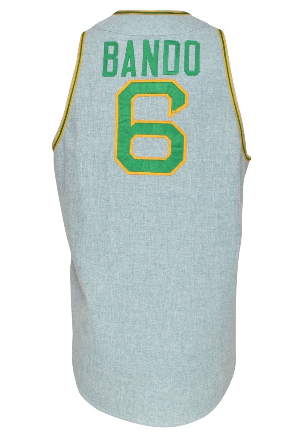 Lot Detail - 1970 Sal Bando Oakland Athletics Game-Used Green Mist Road  Jersey Vest